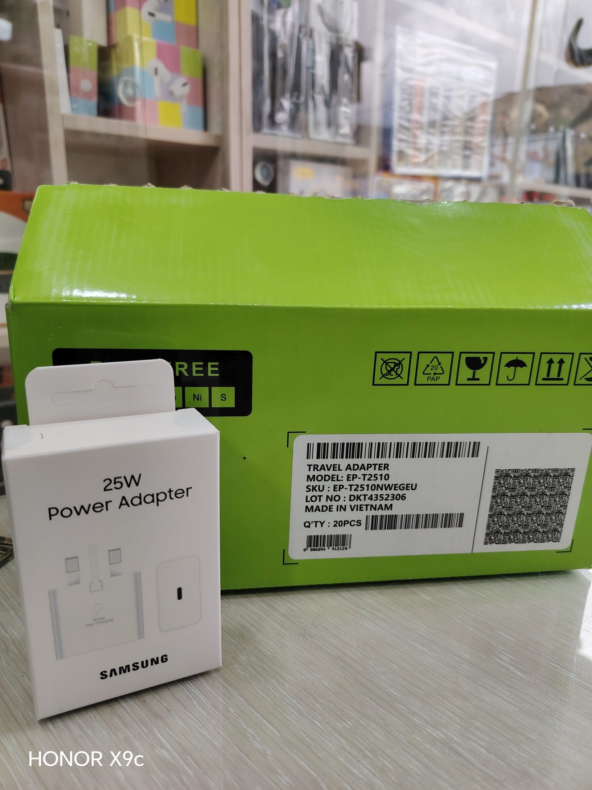 شارژر دیواری 25 وات سامسونگ /  3 پین EP-T2510 (اورجینال) سریال دار