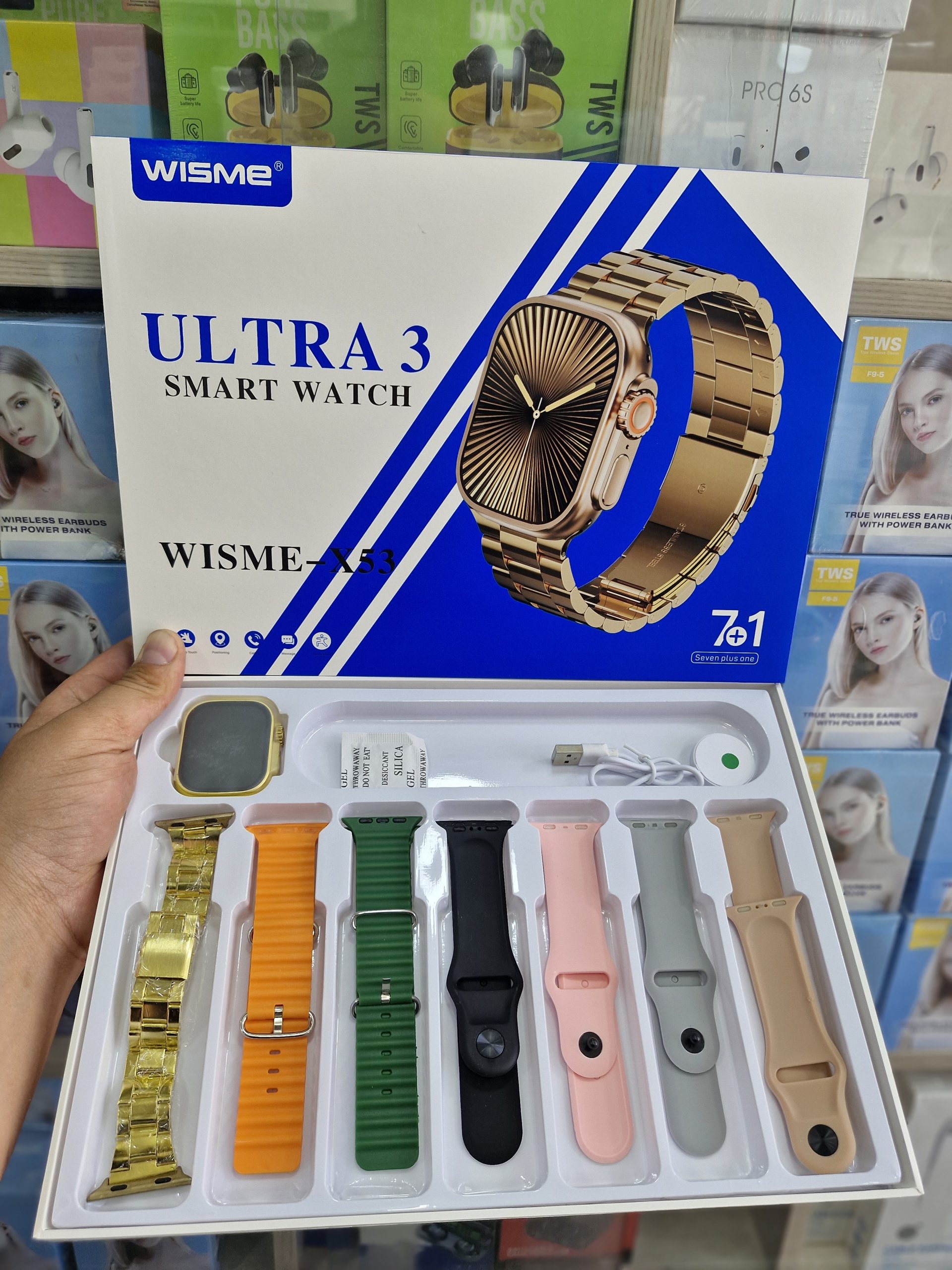 ساعت هوشمند WISME X53 ULTRA3 به همراه 7 بند
