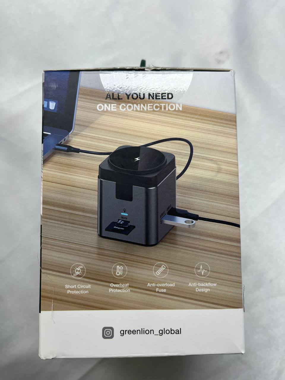 استند وایرلس شارژ برند Green lion / سه کاره