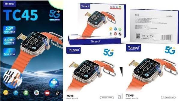 ساعت سیم‌کارت خور Telzeal TC45  / اینترنت 5G و دارای هوش مصنوعی Deep speak ( آلمان )
