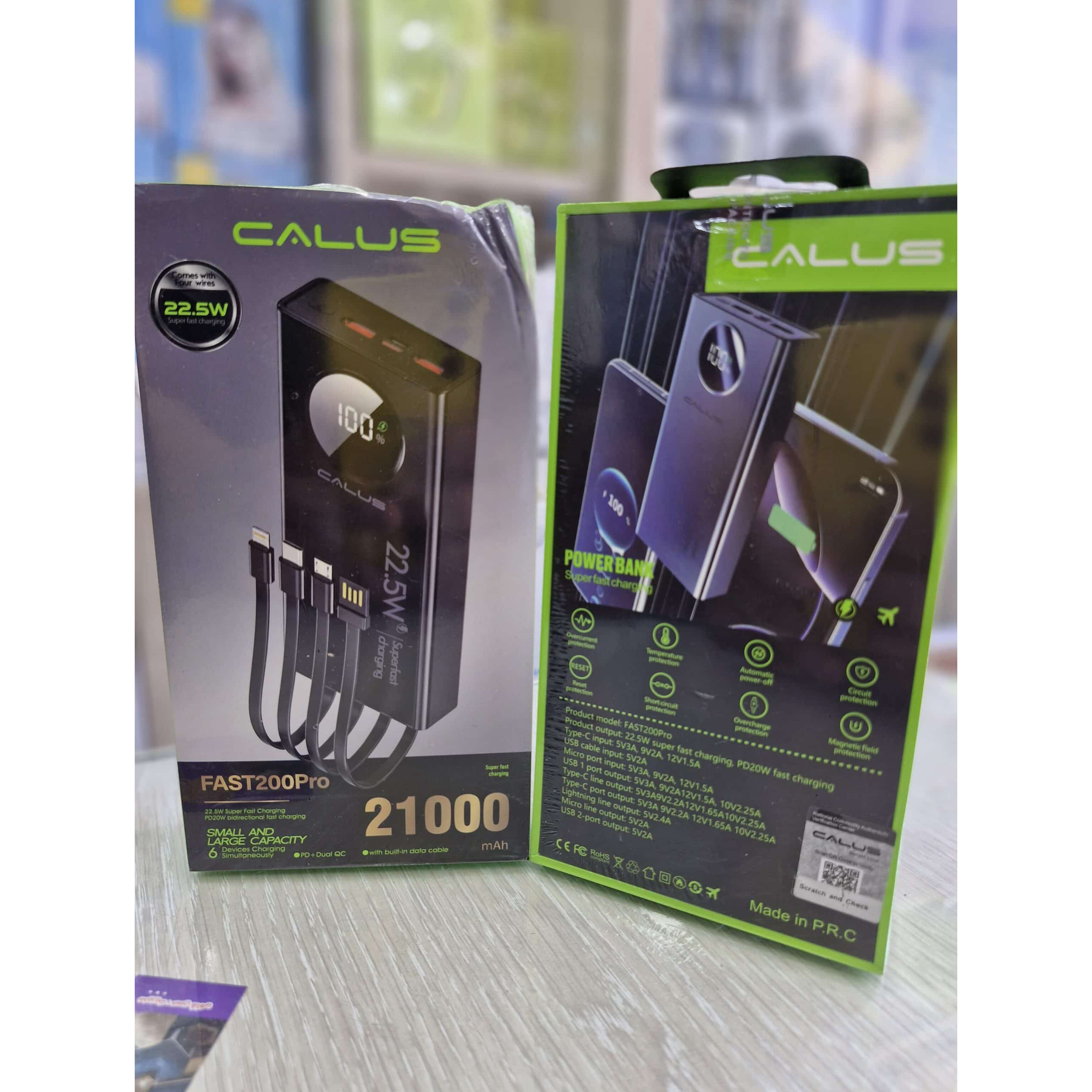 پاور بانک 21 هزار وات / فست شارژ برند callus / مدل FAST 2000 Pro