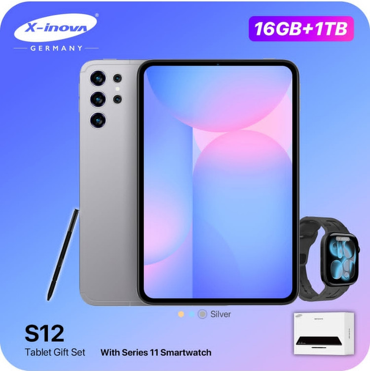 تبلت برند S12 X-inova سایز صفحه نمایش 10 اینچ / حافظه یک ترابایت و رم 16 گیگابایت ( آلمان )