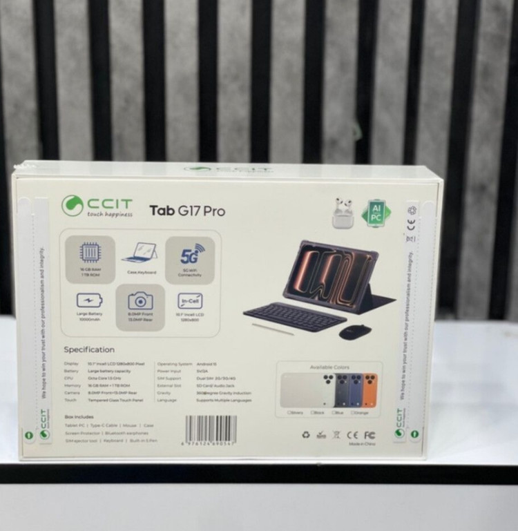 تبلت برند CCit Tab G17 Pro سایز صفحه 10 اینچ / حافظه یک ترابایت و رم 16 گیگابایت ( آلمان )