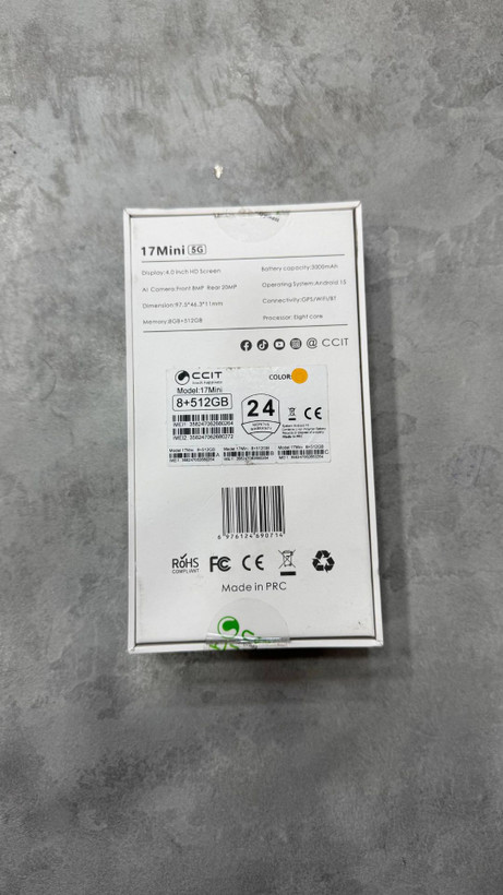 گوشی آیفون 17Pro max سایز مینی از برند CCIT / حافظه 64 گیگ و رم 4 ( آلمانی )