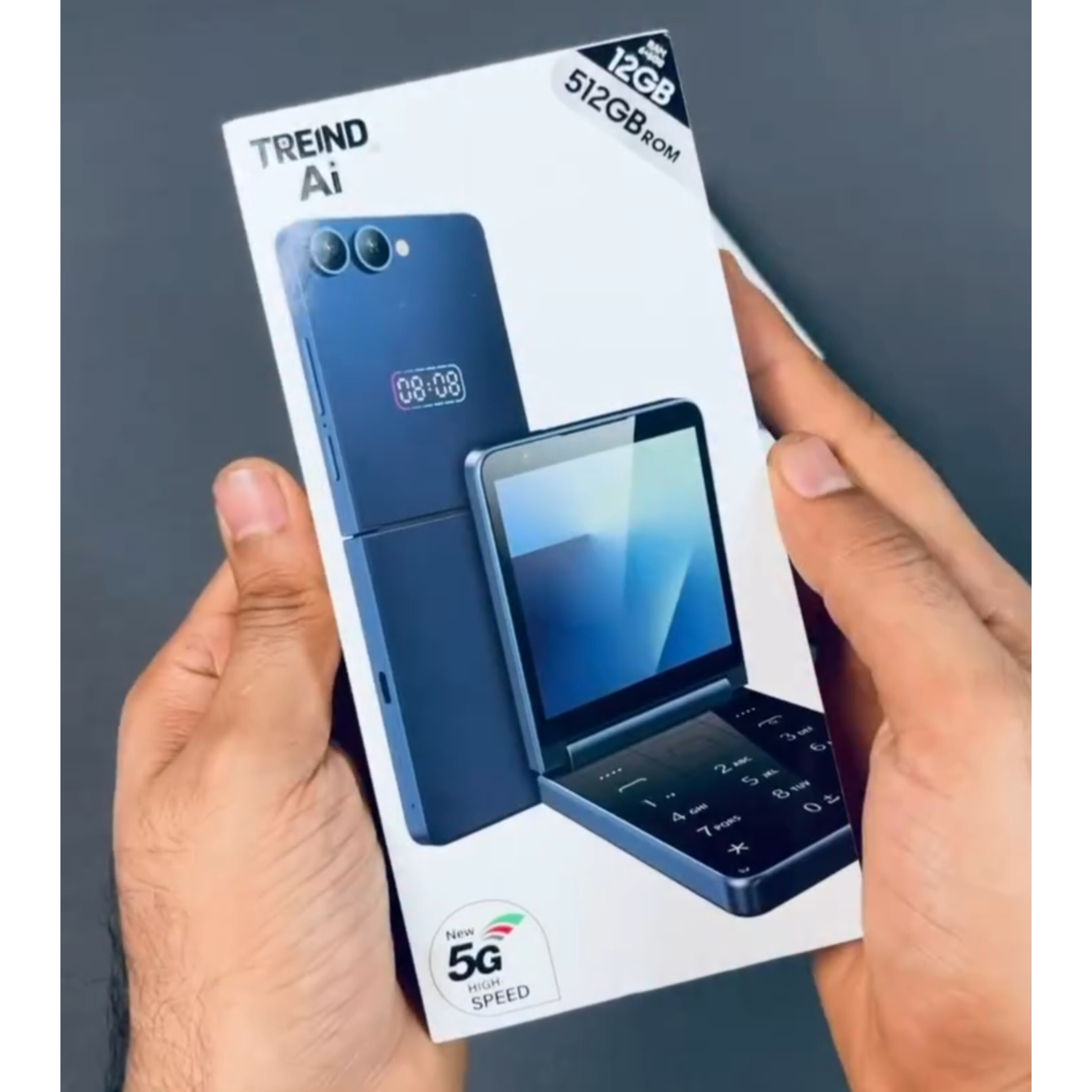 گوشی لمسی و دکمه ای مدل Z Flip 7 از برند TREIND Ai / حافظه 512 گیگ و رم 12 گیگابایت