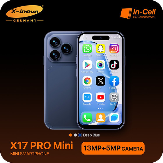 گوشی آیفون 17Pro Max Mini برند X-inova / حافظه 64 گیگ و رم 4 ( آلمانی )