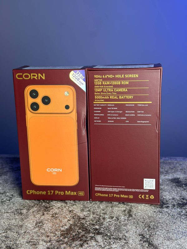 گوشی طرح اپل 17Pro Max برند CORN / حافظه 128 گیگ و رم 12 گیگابایت